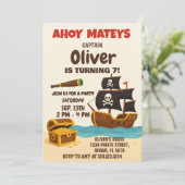 パイレーツはっきりしたアドベンチャー誕生日招待状 招待状 (スタンド正面)
