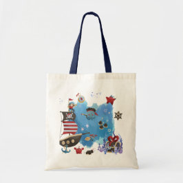 パイレーツアドベンチャーマップトートバッグ トートバッグ