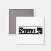 パイレーツアリー、ニューオーリンズ通りサイン マグネット (正面/裏面)