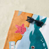 パイレーツカリブのアイランド海クジラ少年 ビーチタオル (インサイチュ)