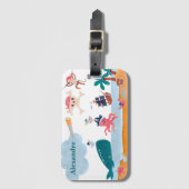 パイレーツカリブのアイランド海クジラ少年 ラゲッジタグ (正面縦)