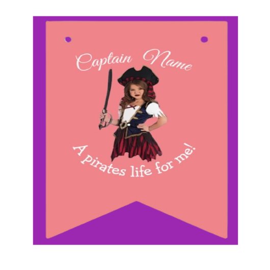 パイレーツガールピンクテーマ バンティングフラッグ