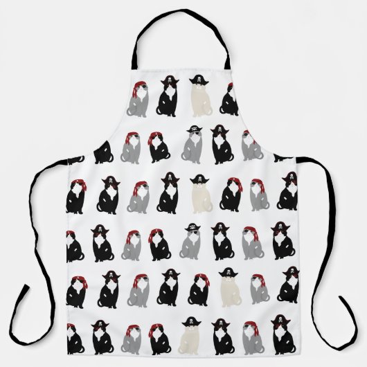 パイレーツキャットアロバープリントエプロン エプロン (正面)