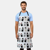 パイレーツキャットアロバープリントエプロン エプロン (着用した状態)