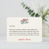 パイレーツキャプテンスカル子供の誕生日サンキューカード 招待状 (スタンド正面)