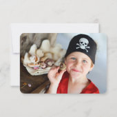 パイレーツキャプテンスカル子供の誕生日サンキューカード 招待状 (裏面)