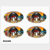 パイレーツキルロイ楕円ステッカー 楕円形シール (シート)