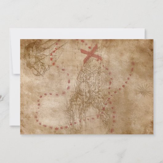 パイレーツサファリアホイマテイ航海のバースデーパーティー 招待状 (裏面)