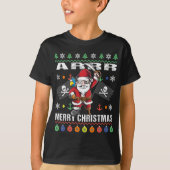 パイレーツサンタタッキークリスマススセーターArメリークリスマス Tシャツ (正面)