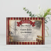 パイレーツシップグランジ誕生日パーティーの招待 招待状 (スタンド正面)