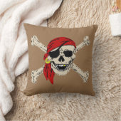 パイレーツジョリーロジャースカル装飾用クッション クッション (ブランケット)