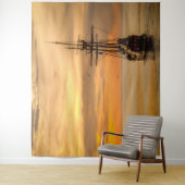 パイレーツスカルゴールデンシップ タペストリー (インサイチュ)