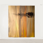 パイレーツスカルゴールデンシップ タペストリー (正面)