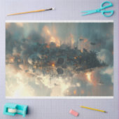 パイレーツスカル船が切り離し 薄葉紙 (クラフト)