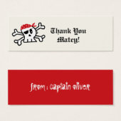 パイレーツスケルトン子供の誕生日パーティーウィーギフトラベル (正面&裏面)