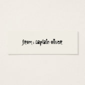 パイレーツスケルトン子供の誕生日パーティーウィーギフトラベル (裏面)