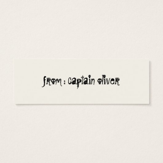 パイレーツスケルトン子供の誕生日パーティーウィーギフトラベル (裏面)