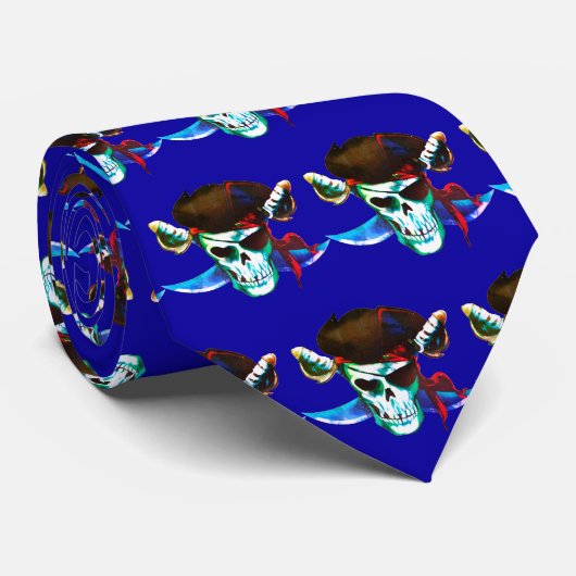 パイレーツチームマスコットサッカー野球スポーツタイ ネクタイ (ロール)