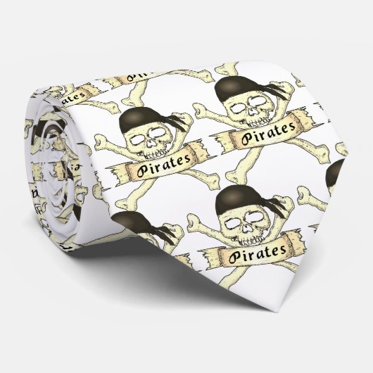 パイレーツチームマスコットサッカー野球スポーツタイ ネクタイ (ロール)