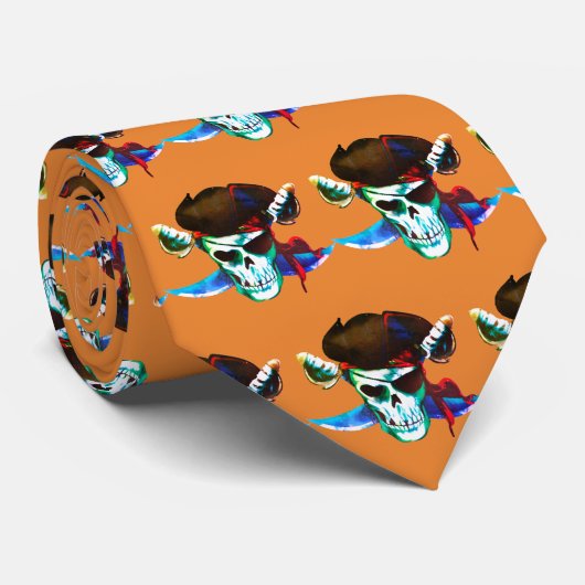 パイレーツチームマスコットサッカー野球スポーツタイ ネクタイ (ロール)