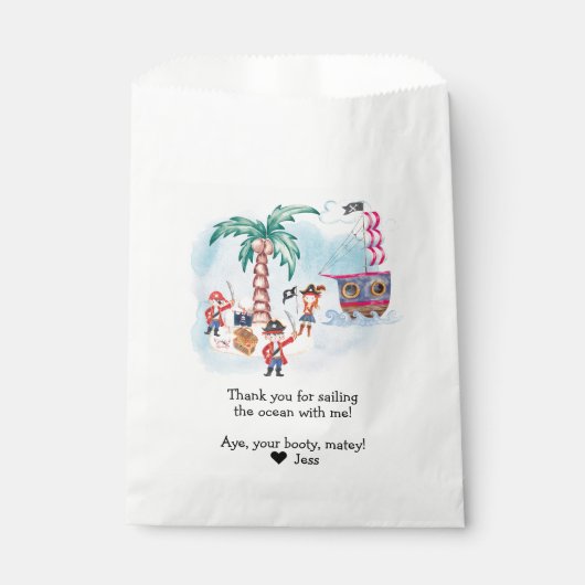 パイレーツトレジャー狩りマップキッズボーイ誕生日 フェイバーバッグ (正面)