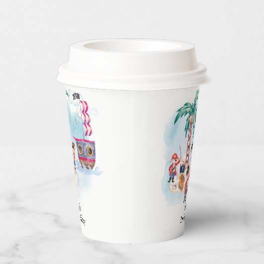 パイレーツトレジャー狩りマップキッズボーイ誕生日 紙コップ (右)