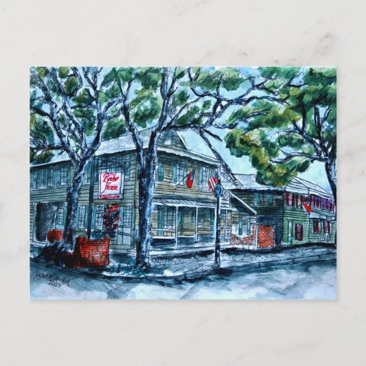 パイレーツハウスサバンナジョージア絵画ウォーター色 ポストカード (正面)