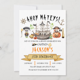 パイレーツハロウィーン子供の誕生日招待状 招待状
