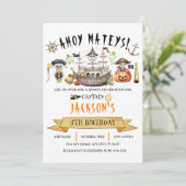 パイレーツハロウィーン子供の誕生日招待状 招待状 (スタンド正面)