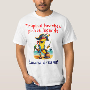 パイレーツバナナアドベンチャーヴィーブオントロピカルビーチ Tシャツ