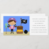 パイレーツバースデーパーティ招待状(女の子用) 招待状 (正面/裏面)