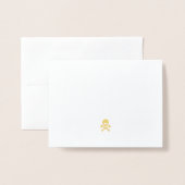 パイレーツパーティーゴールドフォイルスカルストライプ 箔カード (裏面封筒付き)