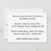 パイレーツパーティーテーマジョリーロジャーフラグ招待状 招待状 (裏面)