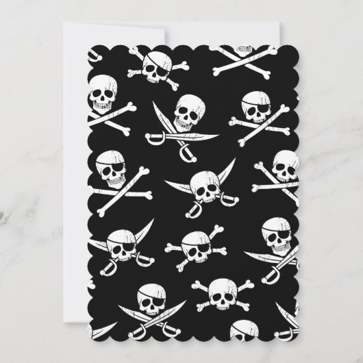 パイレーツパーティー鸚鵡誕生日招待状 招待状 (裏面)