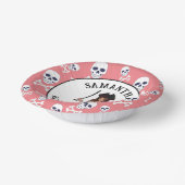 パイレーツピンクガールスカル ペーパーボウル (傾斜あり)