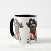 パイレーツフランスのブルドッグスカルクロスボーン マグカップ (正面左)