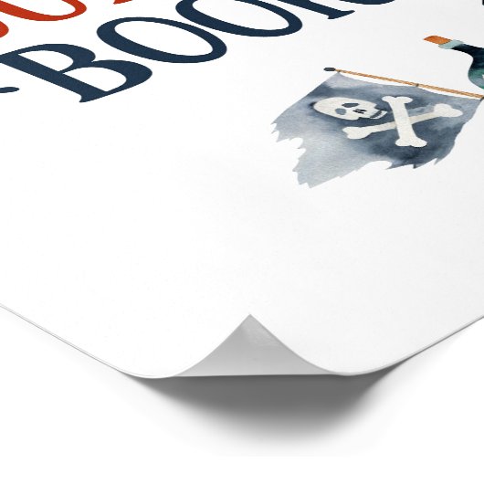 パイレーツベイビーシャワーゲストブックサイン ポスター (角)