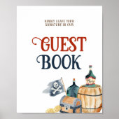パイレーツベイビーシャワーゲストブックサイン ポスター (正面)
