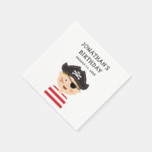 パイレーツボーイ誕生日 | おもしろいキッズアドベンチャーパーティー スタンダードカクテルナプキン (角)