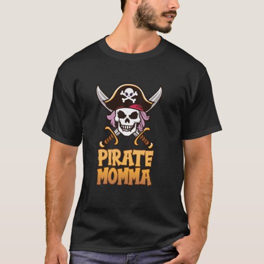 パイレーツママ 楽しいキャプテンとおそろい ハロウィンコス Tシャツ (正面)