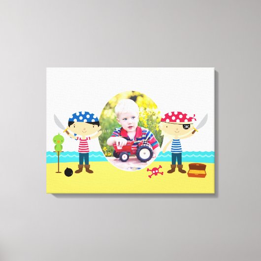 パイレーツ写真かわいい男の子[24x18インチ]キャンバス印刷 キャンバスプリント (正面)