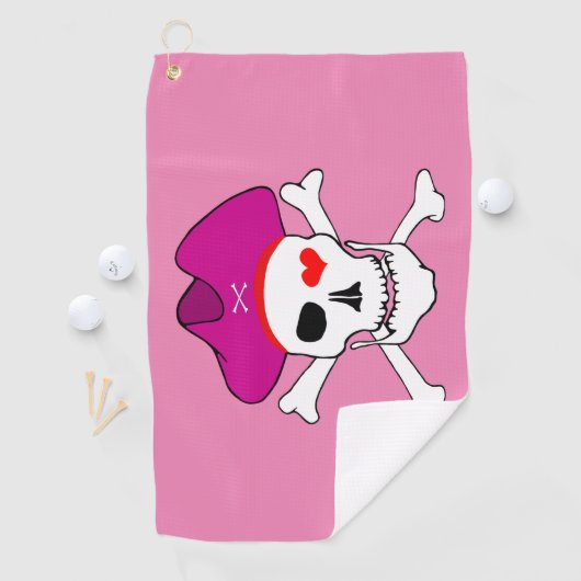 パイレーツ国旗とキャプテングレース、スカル/ゴルフゲームズ行く ゴルフタオル (インサイチュ)