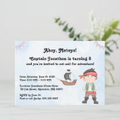 パイレーツ子供の誕生日オンブルー招待状 招待状 (スタンド正面)