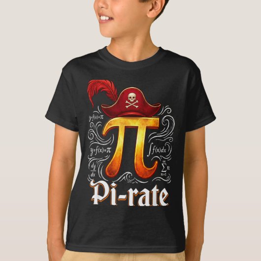 パイレーツ科学学生数学教師おもしろパイの日 Tシャツ (正面)