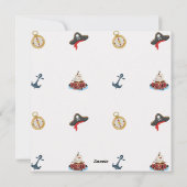 パイレーツ航海のシー誕生日招待状フラットカード シーズンカード (裏面)