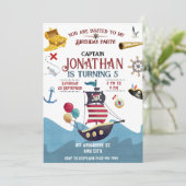 パイレーツ誕生日アホイボーイパーティの招待状 招待状 (スタンド正面)