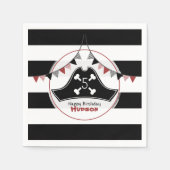 パイレーツ誕生日ナプキンス スタンダードカクテルナプキン (正面)