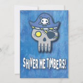 パイレーツ誕生日ファースト誕生日 招待状 (正面)