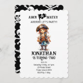 パイレーツ誕生日ボーイテーマ招待状 招待状 (正面/裏面)
