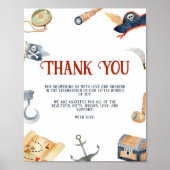 パイレーツ赤ちゃんシャワーありがとうサイン ポスター (正面)